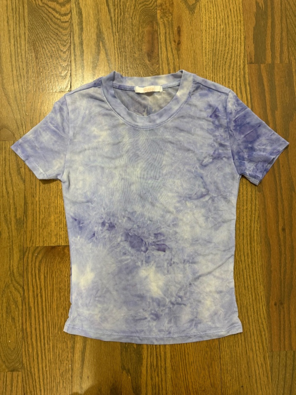 SHEIN Lavender Tie-Dye Crop Top